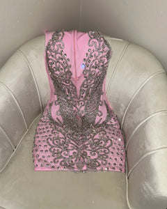 Sophie “Silver” Rhinestone Dress